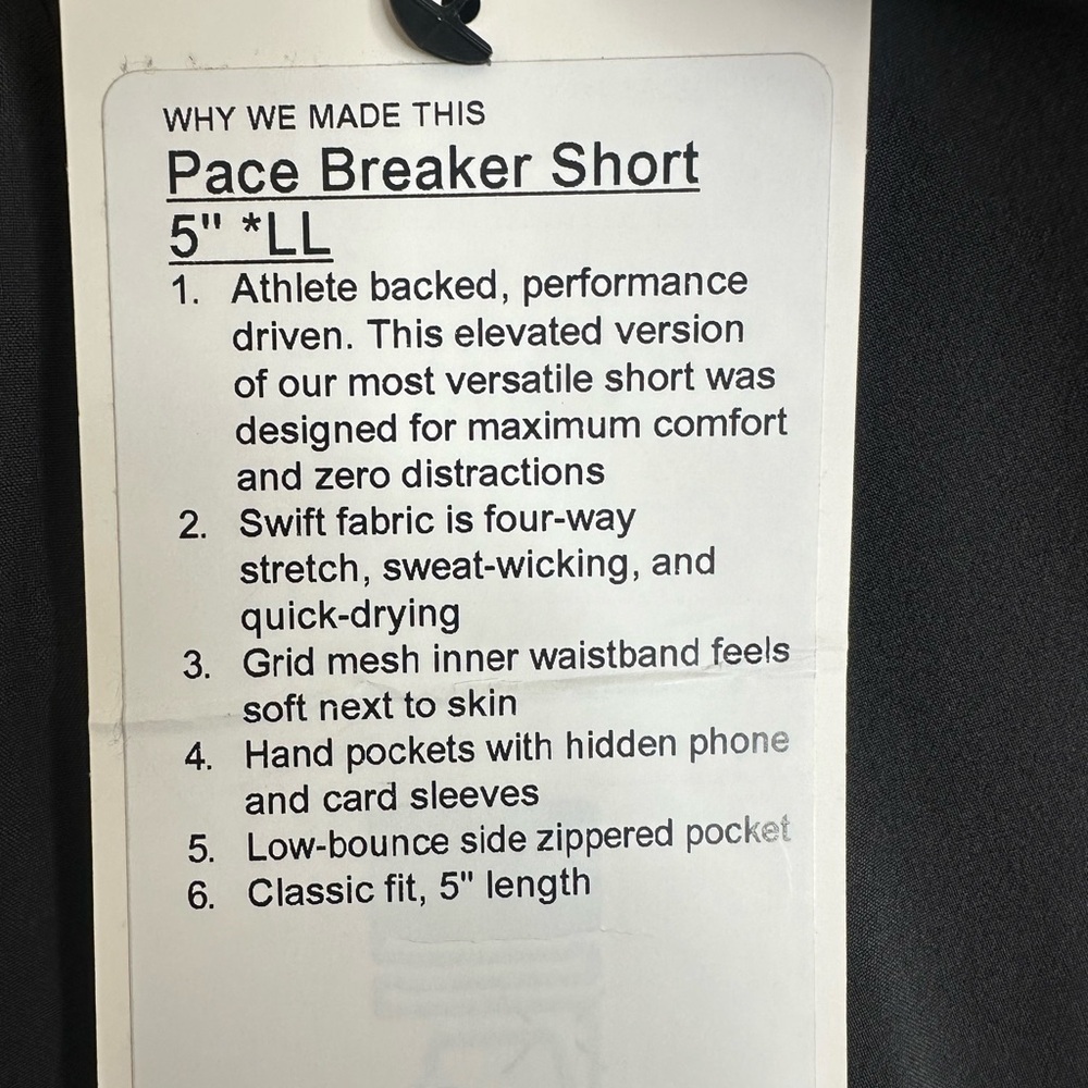 Sold Lululemon pace breaker shorts 5” dark gray sold sorry I can’t remove - Picture 5 of 5